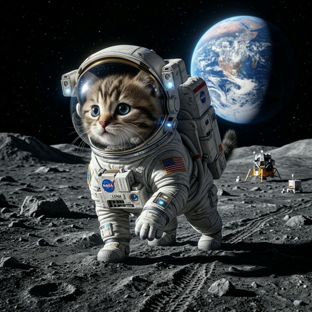 Котёнок-космонавт